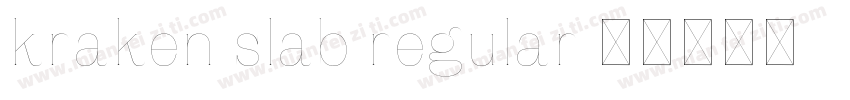 kraken slab regular字体转换